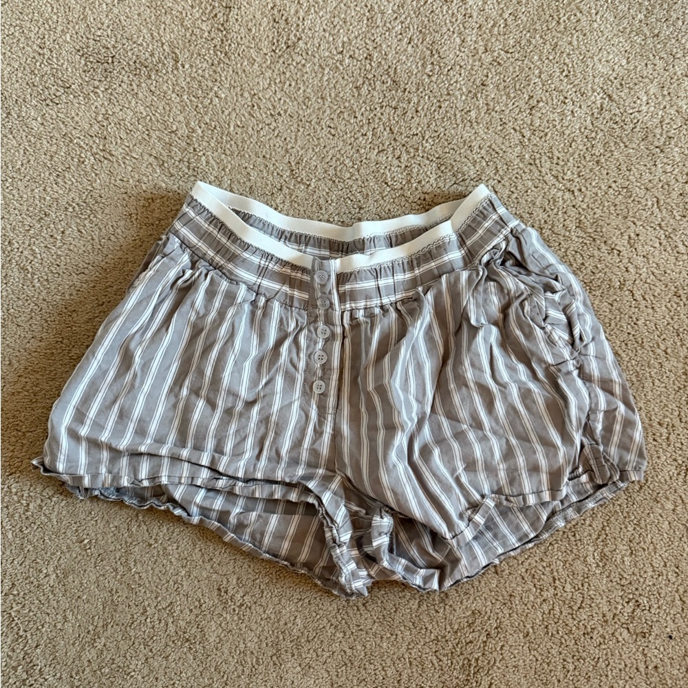 Striped Gray Women's Shorts